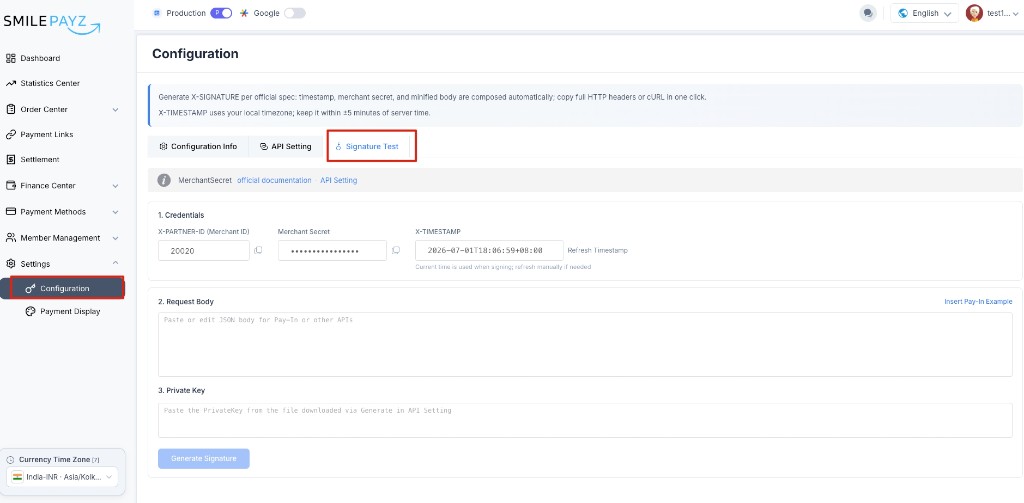Sandbox — Signature Test